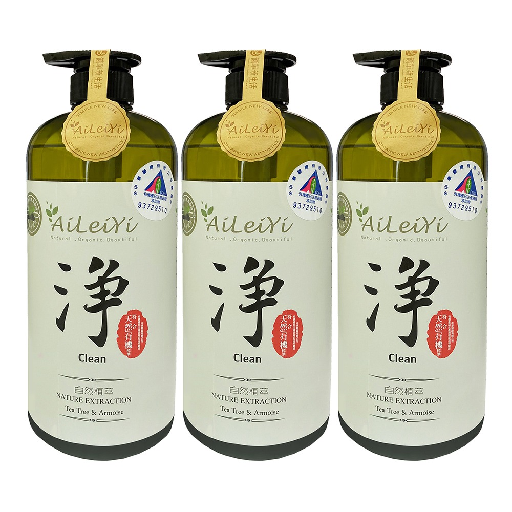 AiLeiYi洋甘菊潤膚沐浴精-淨/茶樹艾草1000ml(1瓶/3瓶)-細節圖2