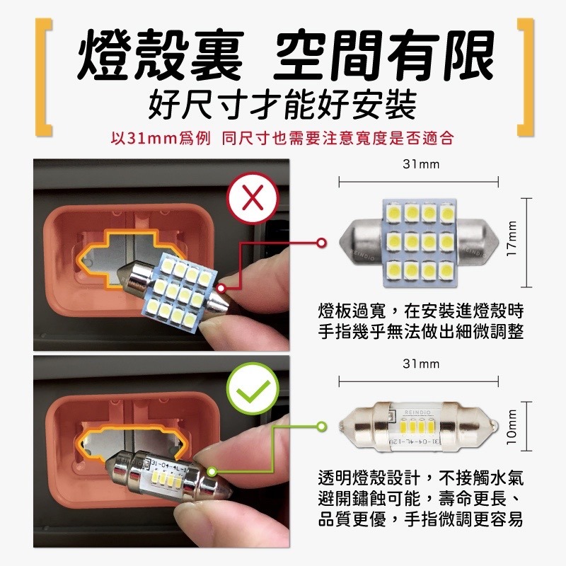 【馴光 一年保固】可客製24V LED 雙尖 室內燈 車廂燈 閱讀燈 牌照燈 地圖燈 化妝燈 車牌燈 雙尖 尖頭燈泡-細節圖2