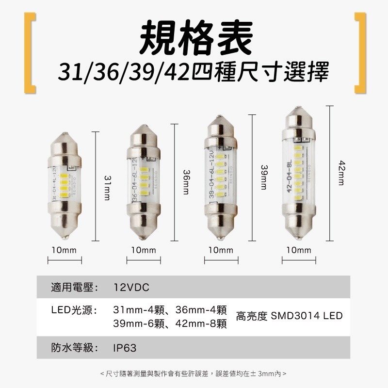 【馴光 一年保固】可客製24V LED 雙尖 室內燈 車廂燈 閱讀燈 牌照燈 地圖燈 化妝燈 車牌燈 雙尖 尖頭燈泡-細節圖6