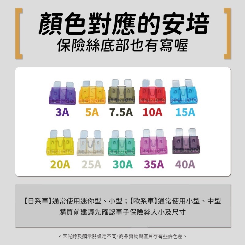 【馴光 高品質版】汽車保險絲 車用保險絲 M型保險絲 插式保險絲 片型保險絲 小型 中型 迷你型 10A 15A 5A-細節圖4