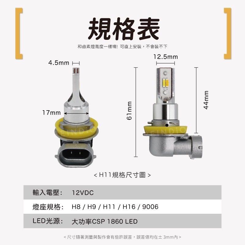 【馴光 驗車可過】LED 雙色 霧燈 H11 H16 H8 LED日行燈 黃金光 白光 camry 9006 9005-細節圖8