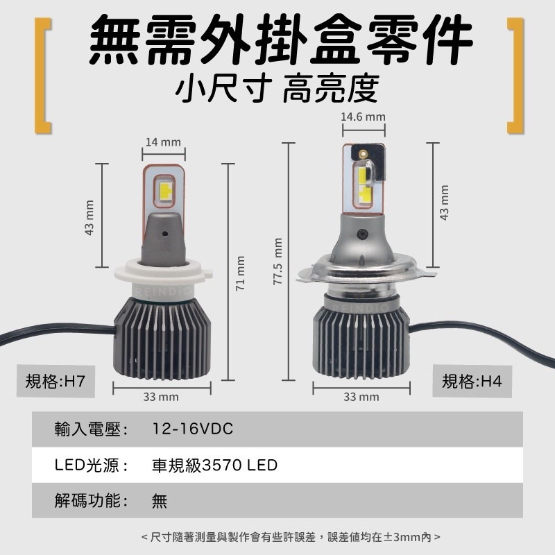 【無外掛盒更好裝】H4 H7 H11 H16 9005 9006 9012 LED 日行燈 霧燈 大燈 頭燈 大鴨-細節圖8