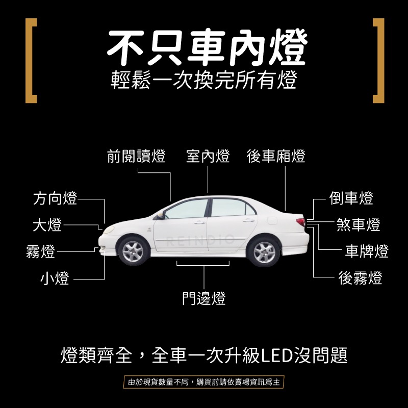 【馴光 一年保固】Altis 9代 10代 led 天窗版 室內燈 閱讀燈 後車廂燈 車內燈 車門燈 行李廂燈 車牌燈-細節圖8