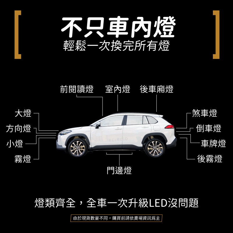 【馴光 一年保固】Corolla Cross 室內燈 閱讀燈 後車廂燈 車內燈 led t10 行李廂燈 車牌燈 CC-細節圖7