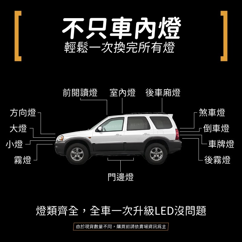 【馴光 一年保固】邱比特 Tribute 後車廂燈 閱讀燈 室內燈 車內燈 馬自達 led 行李廂燈 車牌燈 車門燈-細節圖7