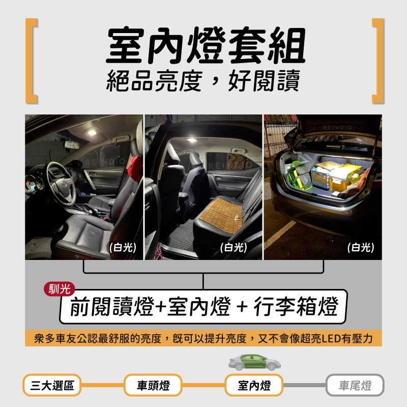 【馴光 一年保固】altis 12代 GR LED 大燈 霧燈 遠燈 近燈 方向燈 室內燈 倒車燈 車牌燈 閱讀燈-細節圖6