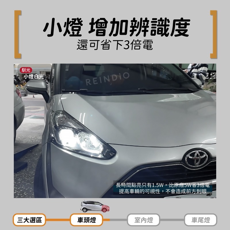 【馴光 一年保固】Sienta 大燈 遠燈 倒車燈 方向燈 煞車燈 led 室內燈 閱讀燈 後霧燈 後車廂燈 車牌燈-細節圖4