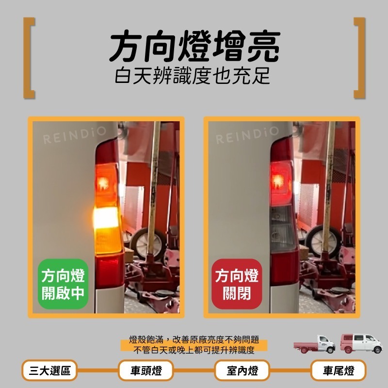 【馴光 一年保固】Town ace 倒車燈 方向燈 led 室內燈 閱讀燈 後霧燈 發財王牌 貨卡 牌照燈 車牌燈 廂車-細節圖5
