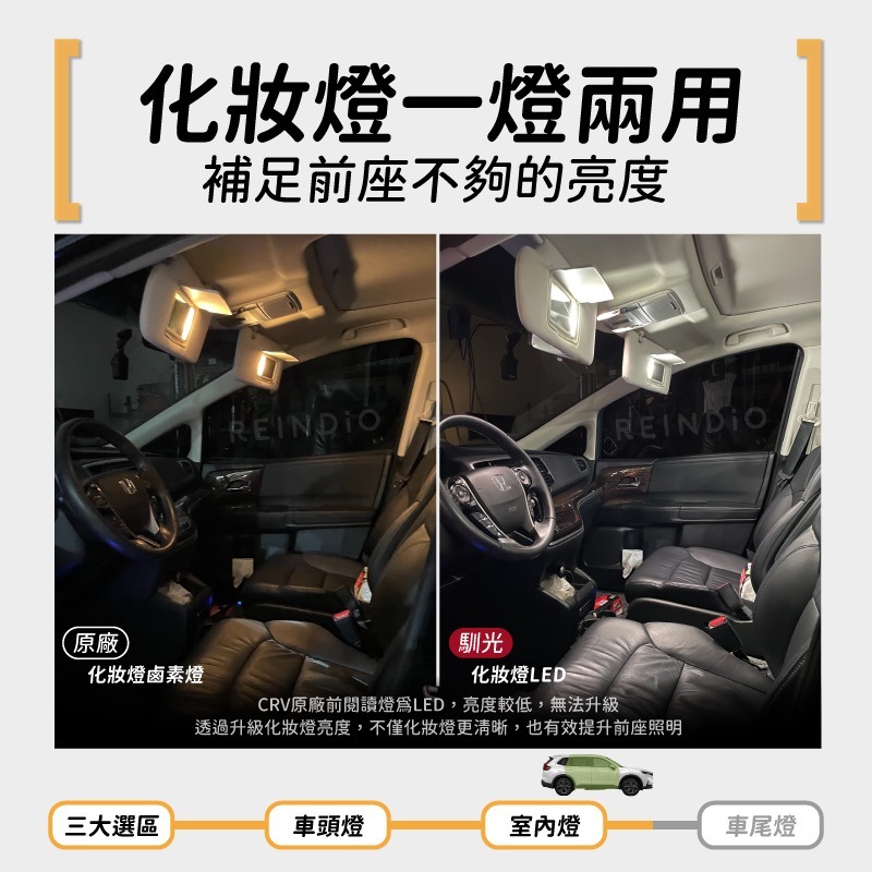 【馴光 一年保固】CRV5 大燈 遠燈 霧燈 近燈 行李廂燈 led 後車廂燈 化妝燈 倒車燈 閱讀燈 CRV 6代-細節圖6