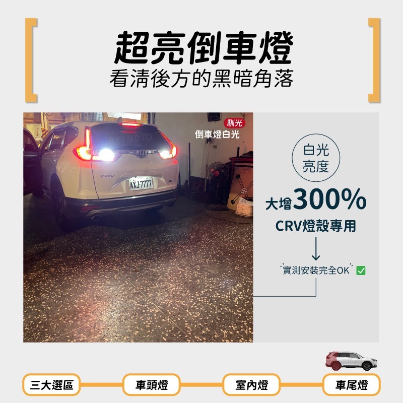 【馴光 一年保固】CRV5 大燈 遠燈 霧燈 近燈 行李廂燈 led 後車廂燈 化妝燈 倒車燈 閱讀燈 CRV 6代-細節圖7