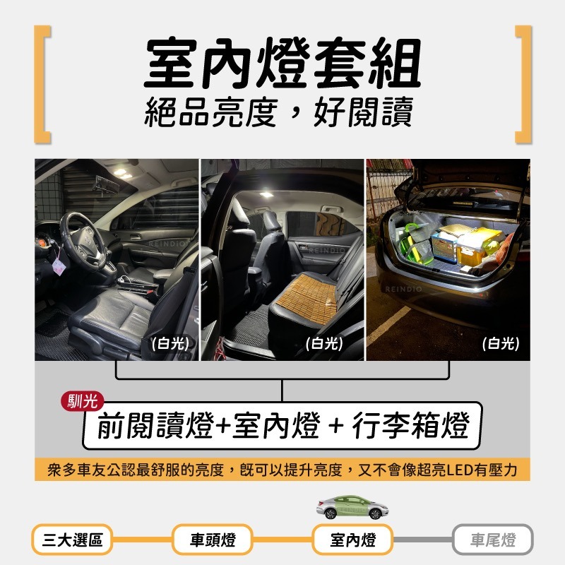 【馴光一年保固】喜美 九代 K14 大燈 霧燈 小燈 方向燈 室內燈 後車廂 剎車燈 第三煞車燈 倒車燈 車牌燈 led-細節圖5