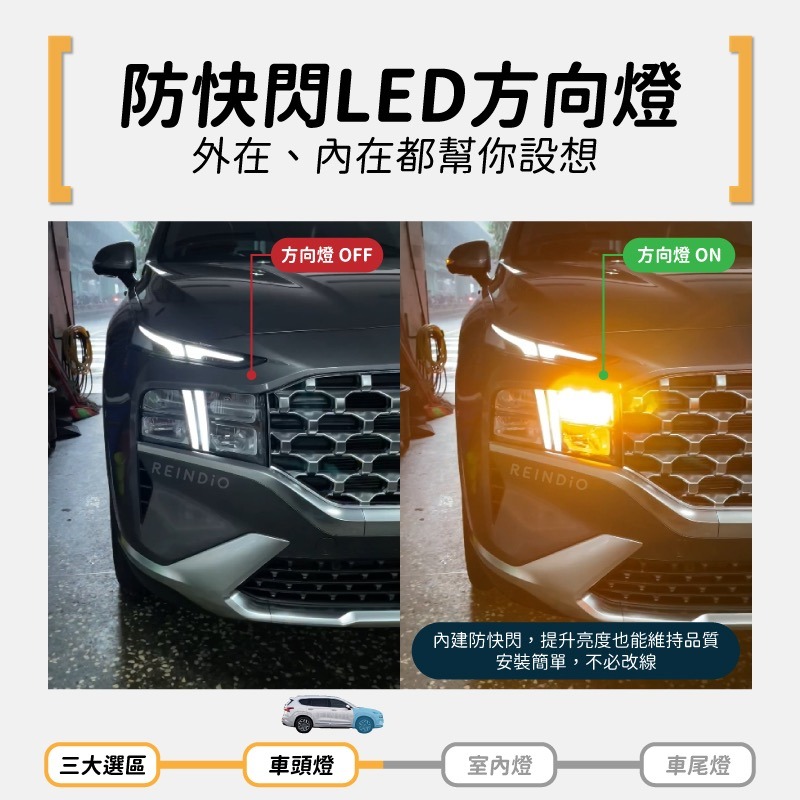 【馴光 不亮故障燈】山土匪 Santa fe 倒車燈 方向燈 led 室內燈 閱讀燈 後霧燈 後車廂燈 牌照燈 化妝燈-細節圖3
