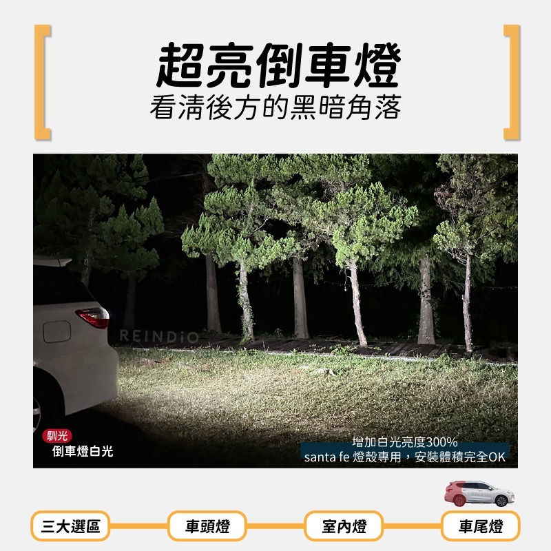 【馴光 不亮故障燈】山土匪 Santa fe 倒車燈 方向燈 led 室內燈 閱讀燈 後霧燈 後車廂燈 牌照燈 化妝燈-細節圖6