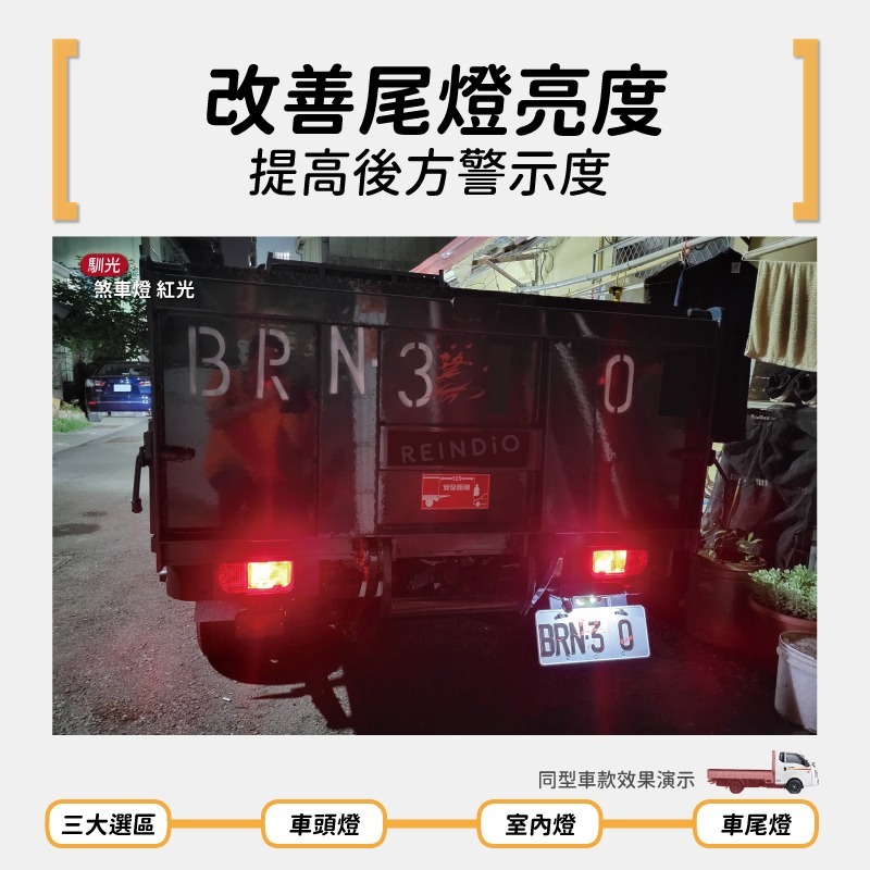 【馴光 一年保固】現代 小霸王 大燈 日行燈 煞車燈 倒車燈 方向燈 車牌燈 霧燈 閱讀燈 led porter 六期-細節圖7