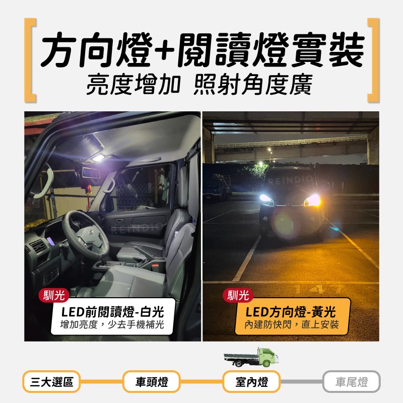 【馴光 一年保固】得利卡 貨車 日行燈 煞車燈 倒車燈 方向燈 車牌燈 大燈 遠燈 霧燈 led CMC Delica-細節圖7