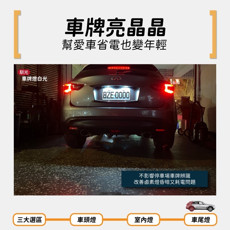【馴光 一年保固】QX70 大燈 霧燈 方向燈 倒車燈 車牌燈 led 頭燈 小燈 後車廂燈 閱讀燈 室內燈 車門燈-細節圖8