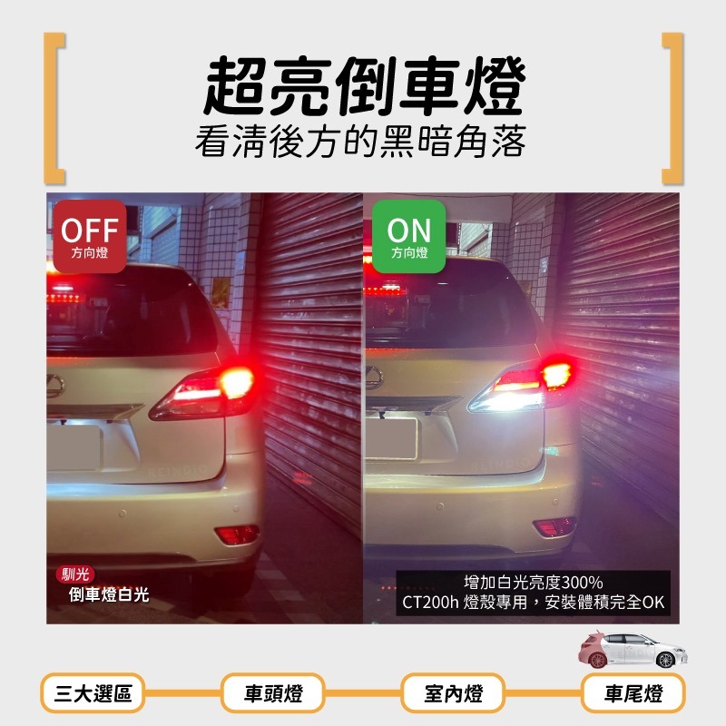 【馴光 一年保固】CT200h 大燈 霧燈 方向燈 led 室內燈 閱讀燈 後車廂燈 化妝燈 倒車燈 車牌燈 車門燈-細節圖6