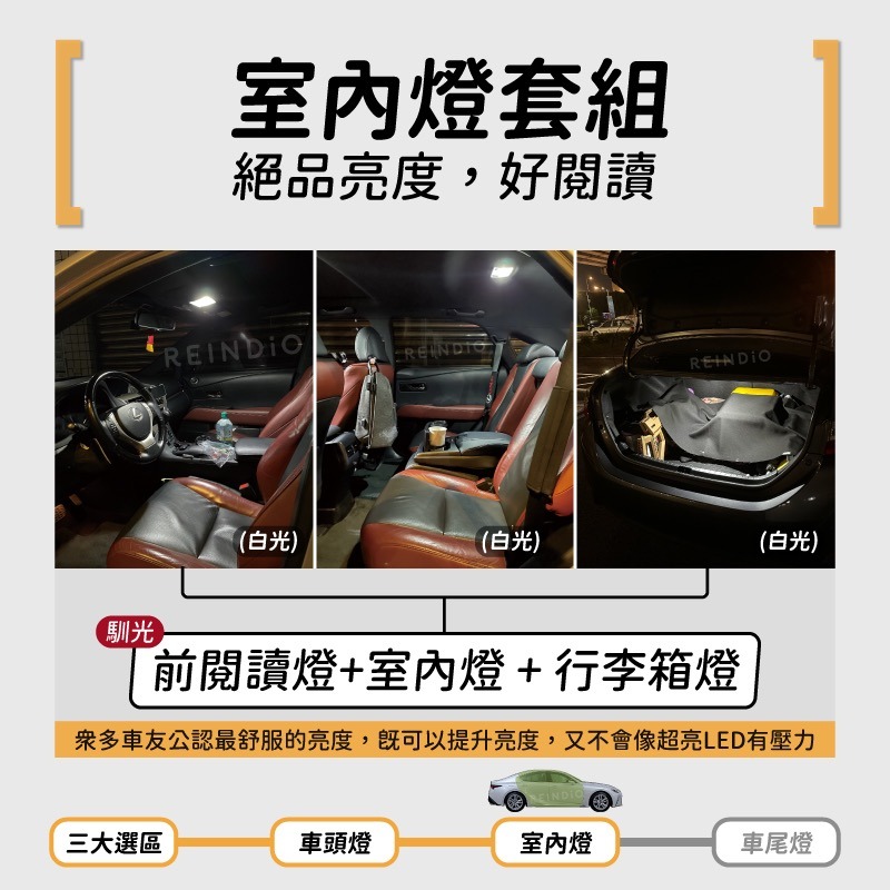 【馴光 一年保固】IS300h IS350 大燈 霧燈 方向燈 倒車燈 HID led 室內燈 閱讀燈 後車廂燈 車牌燈-細節圖5