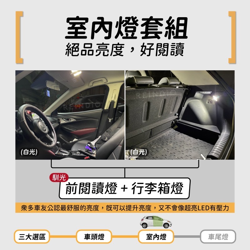 【馴光 一年保固】馬2 大燈 遠燈 霧燈 小燈 方向燈 車牌燈 閱讀燈 後車廂燈 倒車燈 煞車燈 Mazda2 馬自達2-細節圖4