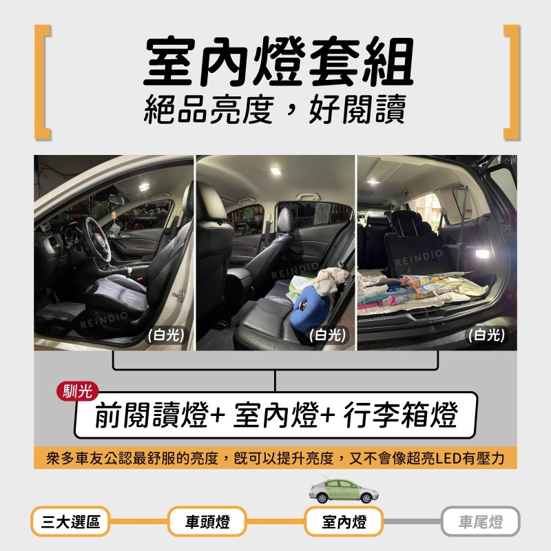 【馴光 一年保固】微笑馬3 大燈 遠燈 霧燈 小燈 方向燈 車牌燈 室內燈 後車廂燈 倒車燈 煞車燈 Mazda3 5d-細節圖6