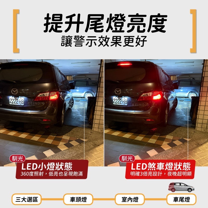 【馴光 一年保固】馬5 大燈 遠燈 霧燈 小燈 方向燈 車牌燈 室內燈 閱讀燈 後車廂燈 倒車燈 煞車燈 Mazda 5-細節圖7