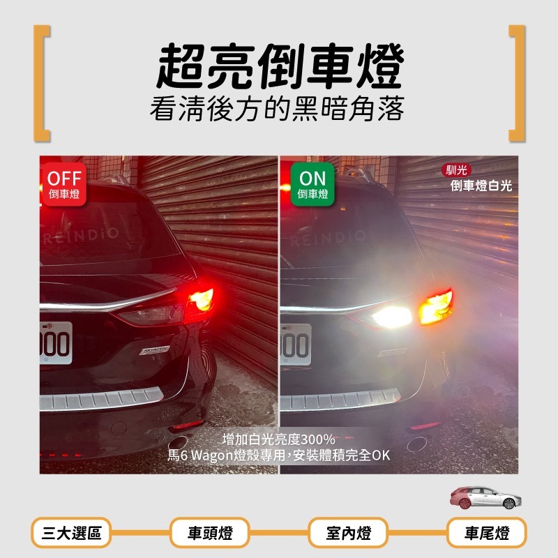 【馴光 一年保固】Mazda6 Wagon 倒車燈 方向燈 後霧燈 馬自達 牌照燈 車牌燈 馬6 五門 室內燈 led-細節圖5