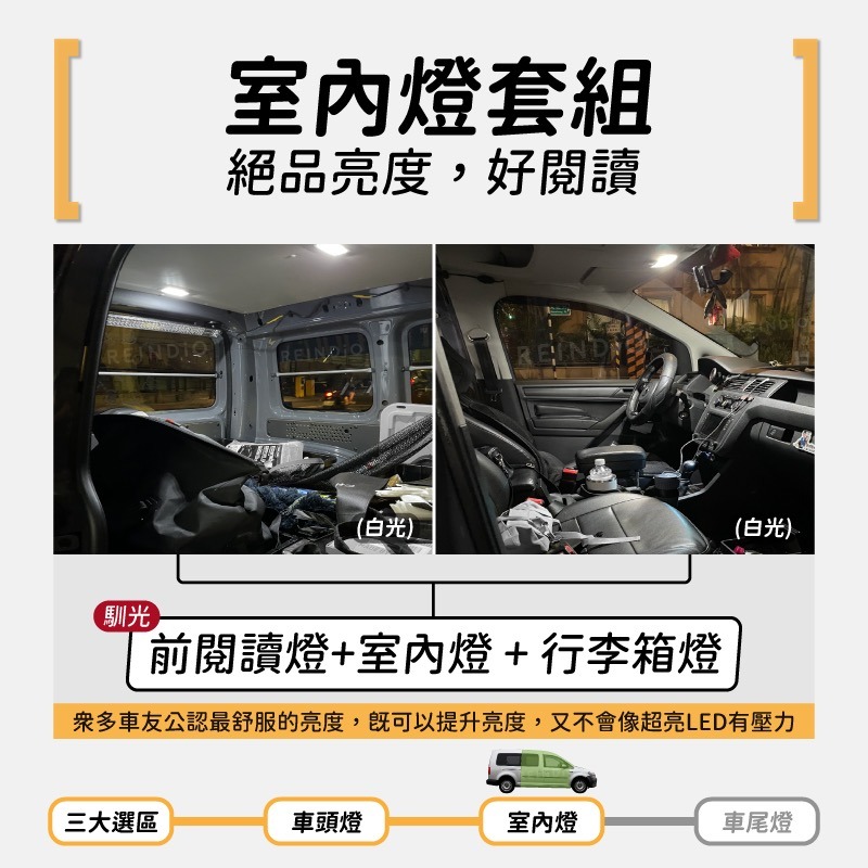 【馴光 不亮故障碼】Caddy van maxi 倒車燈 方向燈 led 室內燈 閱讀燈 行李廂燈 後車廂燈 福斯-細節圖4
