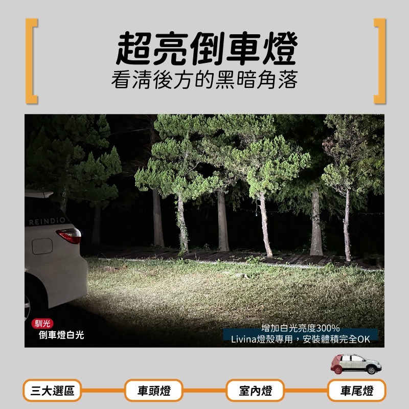 【馴光 一年保固】Livina 大燈 霧燈 小燈 方向燈 室內燈 閱讀燈 後車廂燈 倒車燈 門邊燈 led 煞車燈 新娜-細節圖7