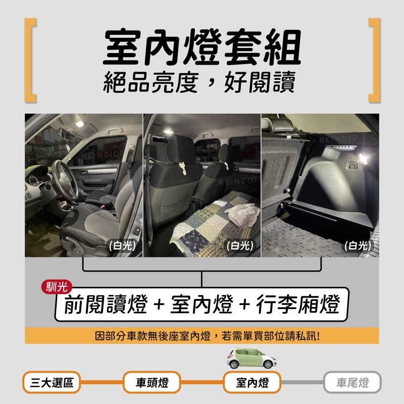 【馴光一年保固】swift sport 大燈 遠燈 霧燈 小燈 方向燈 車牌燈 室內燈 閱讀燈 後車廂燈 倒車燈 煞車燈-細節圖6
