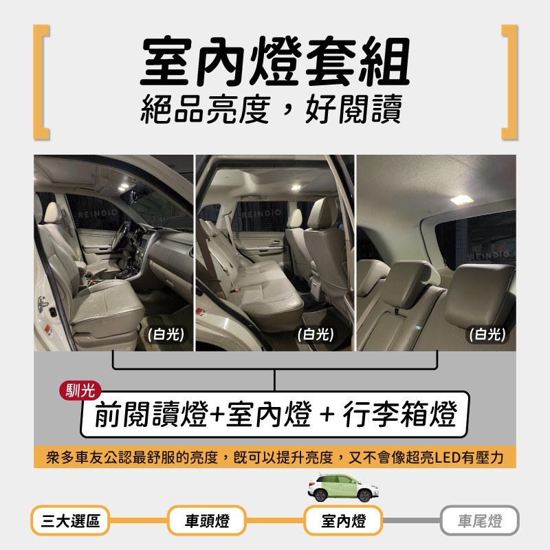 【馴光 一年保固】Vitara 大燈 霧燈 遠燈 近燈 led 小燈 方向燈 室內燈 後車廂燈 倒車燈 煞車燈 車牌燈-細節圖5