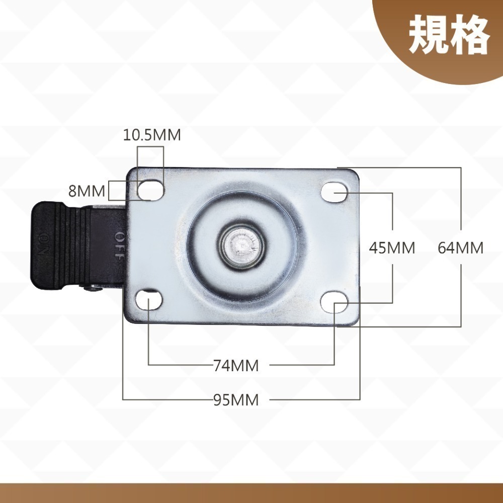 AXL 4吋3吋復古水車造型腳輪 TPR靜音萬向輪 平板輪 家具輪 推車輪 工業輪 層架輪 展示架輪 台灣製-細節圖3