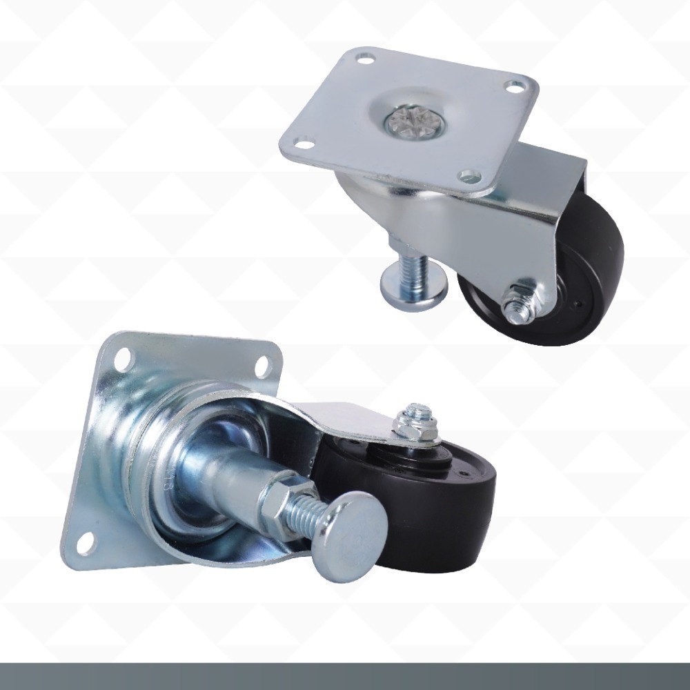 AXL 2.5英吋調整型輪子 耐磨PP硬輪調整腳輪 調整腳 日式美式輪 頂高腳 腳輪 萬向輪 工業輪 活動輪 置物櫃輪-細節圖7