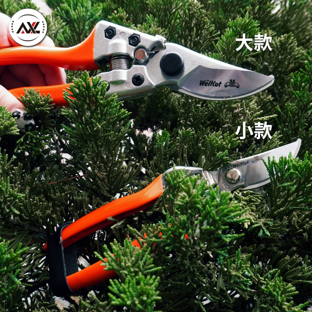 AXL 彎刀圓口 安全防滑修枝剪 農用/園藝剪 省力、快捷、輕巧不鏽鋼剪刀 花枝剪 粗枝剪 樹枝剪 剪定鋏 台灣製造-細節圖6