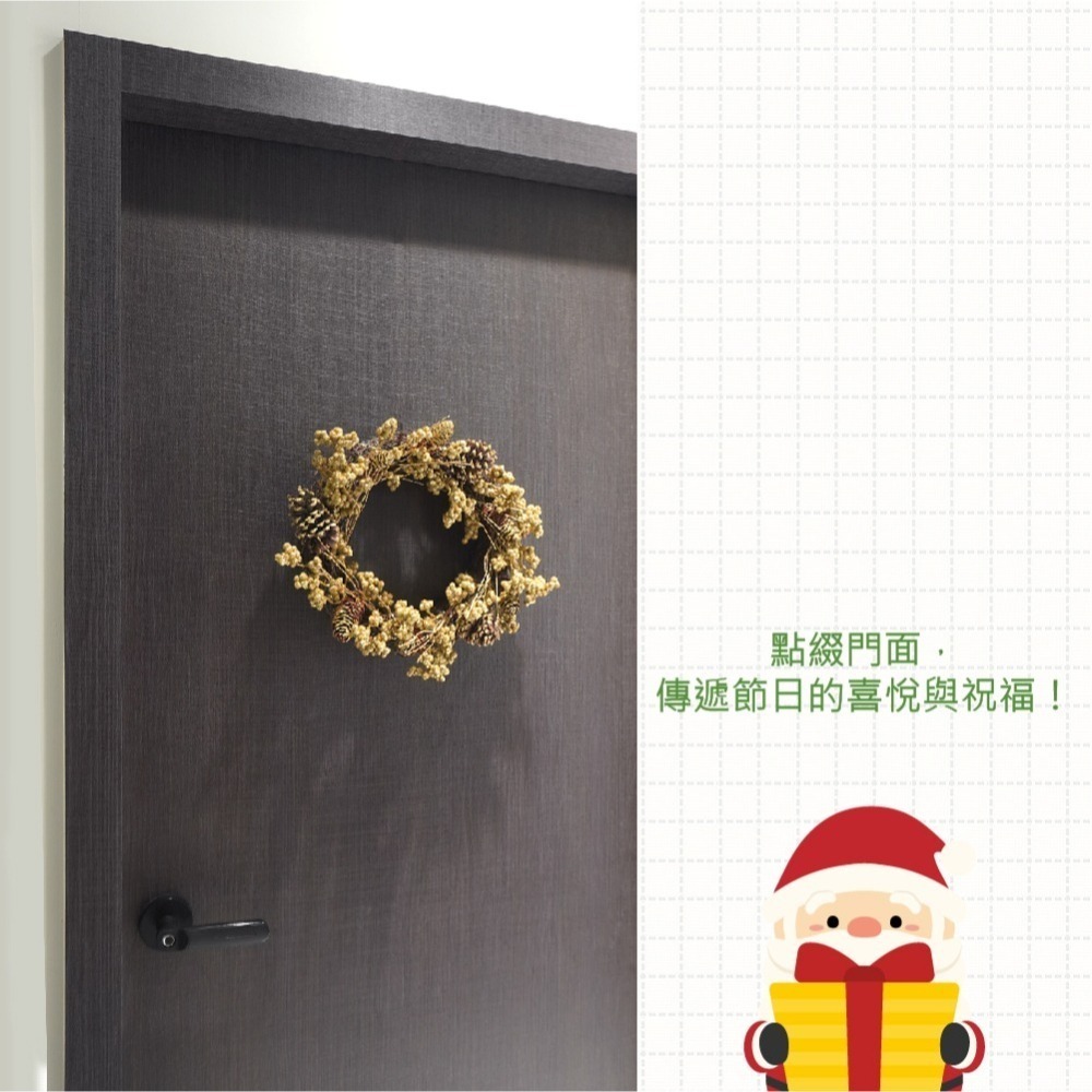 聖誕花圈 聖誕花環 聖誕節門 雪地紅櫻桃 聖誕裝飾掛飾 教堂/學校/家庭/商店 耶誕節慶佈置 【台灣現貨 隔日出貨】-細節圖7