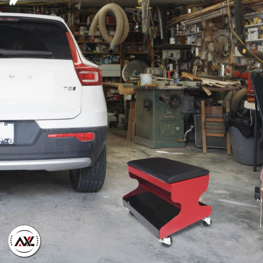 AXL 專業鐵製工具椅 多功能滑輪椅 修車椅/美容椅/工作椅 6種滾輪滑順好移動 附組裝工具 台灣現貨-細節圖11