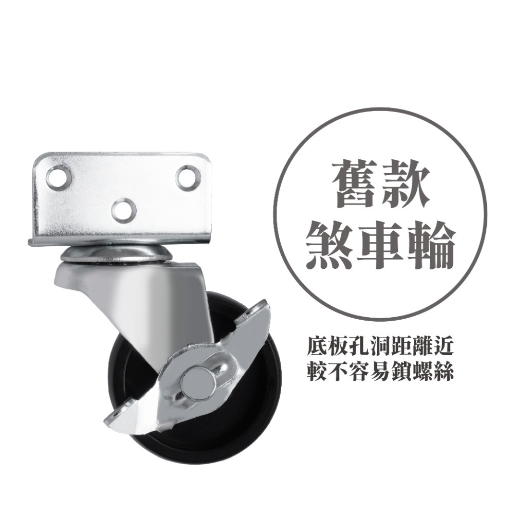 2英吋多功能家具輪｜PP小工具輪 五金 L型四角鐵板輪子 直角傢俱皆可安裝/桌子櫃子替換輪 (單顆販售/台灣製造)-規格圖11