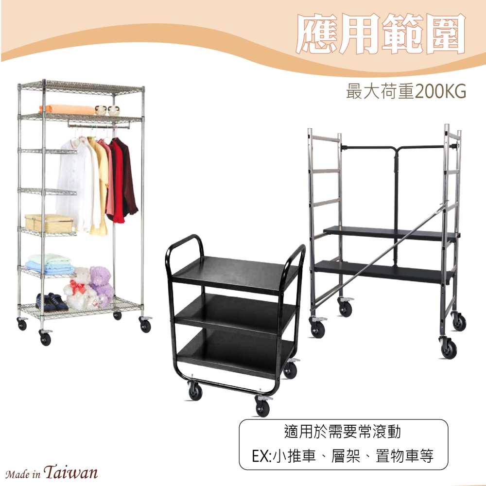 AXL 工業家具輪 3分牙 PU溜冰輪｜層架/鐵架/波浪架適用輪 置物架收納架替換輪 好滾靜音 不水解 防刮 台灣製造-細節圖5