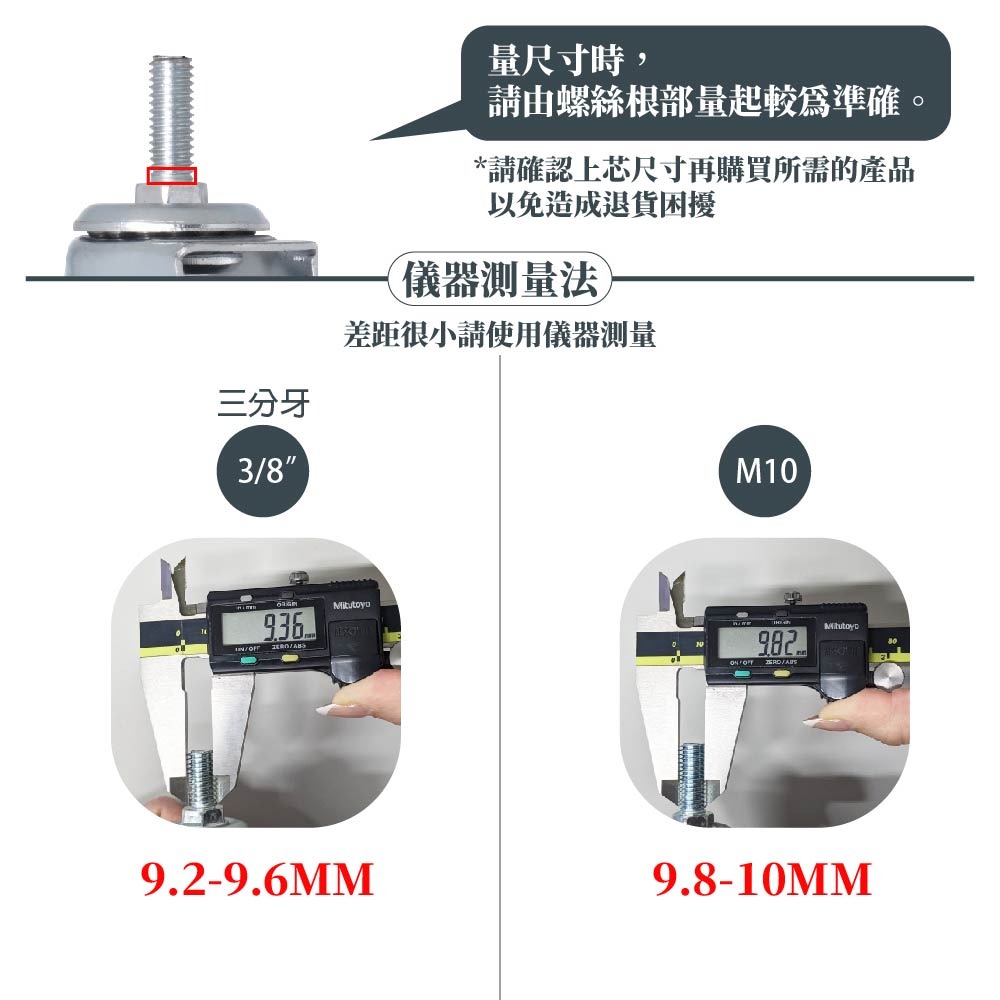 AXL 工業家具輪 3分牙 PU溜冰輪｜層架/鐵架/波浪架適用輪 置物架收納架替換輪 好滾靜音 不水解 防刮 台灣製造-細節圖6