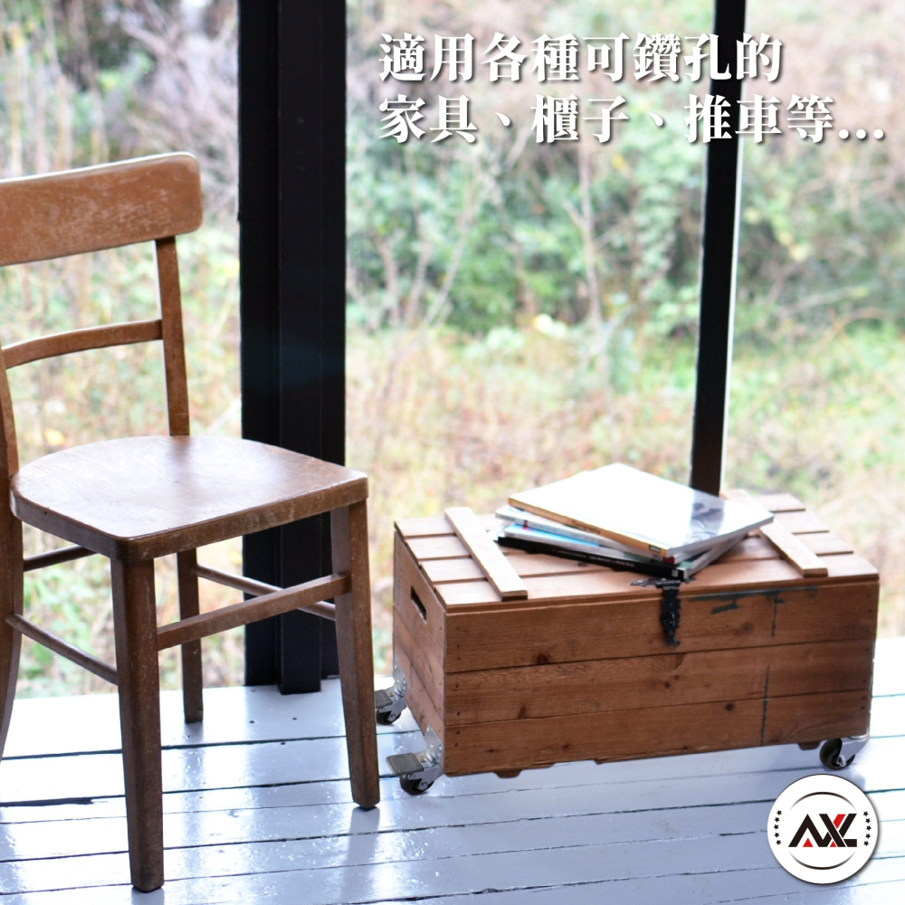 2吋 TPR 靜音腳輪 L型側裝設計｜精密培林 萬向輪 嬰兒床輪 桌椅輪 木櫃替換輪 耐磨耐重 台灣製造 單顆販售-細節圖7