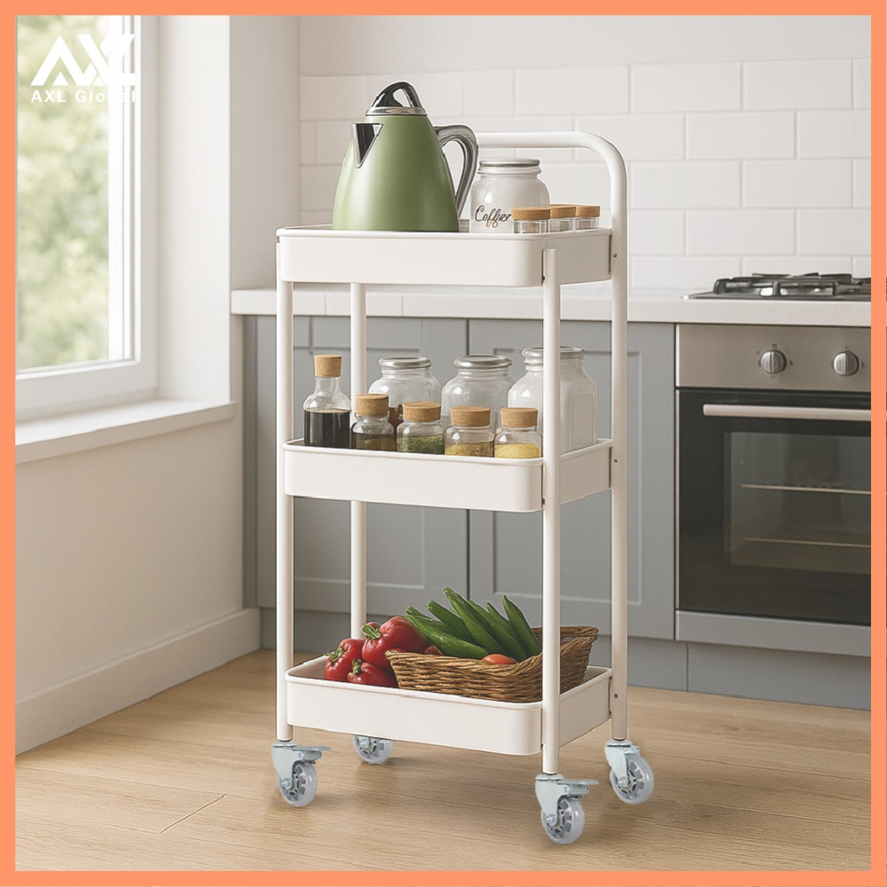 美容推車輪 替換輪 AXL PU 靜音輪 6分套管插銷 17–18mm 圓管 萬向輪 三層置物架輪 台灣製 單顆販售-細節圖5