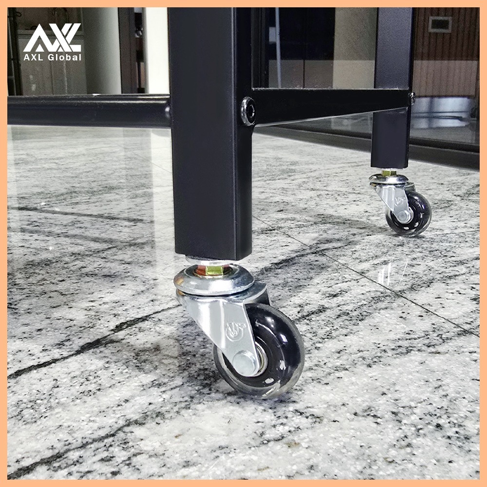 AXL 1.5吋(40mm) PU輪 M8 螺牙腳輪 靜音萬向輪 層架推車傢俱替換輪 地板保護 台灣製造-細節圖8