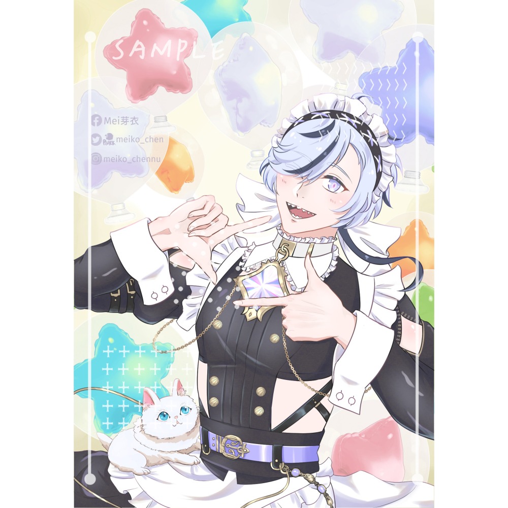 【新世界狂歡】金讚閃亮亮偵探布儡/黑白蓬蓬裙卡貼set-細節圖2