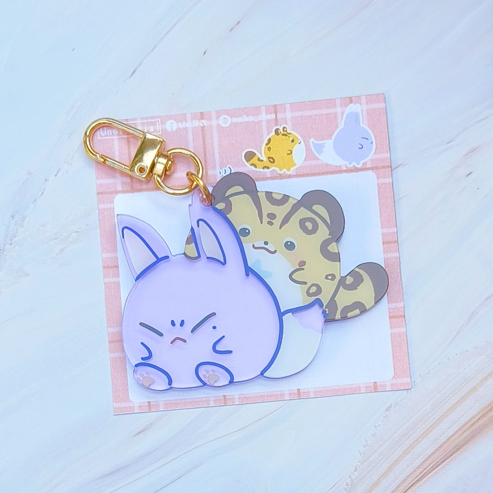 【新世界狂歡】〈豹假狐威〉紫透吊飾-細節圖2