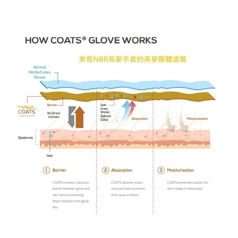 [美恆] NBR燕麥手套(薄款) 無粉手套 丁腈手套 橡膠手套 耐油手套 美髮手套 Nitrile NBR手套 100入-細節圖2