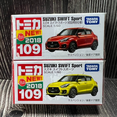 《HT》TOMICA多美小汽車 NO109－鈴木 Swift Sport 初回101864+普通101871