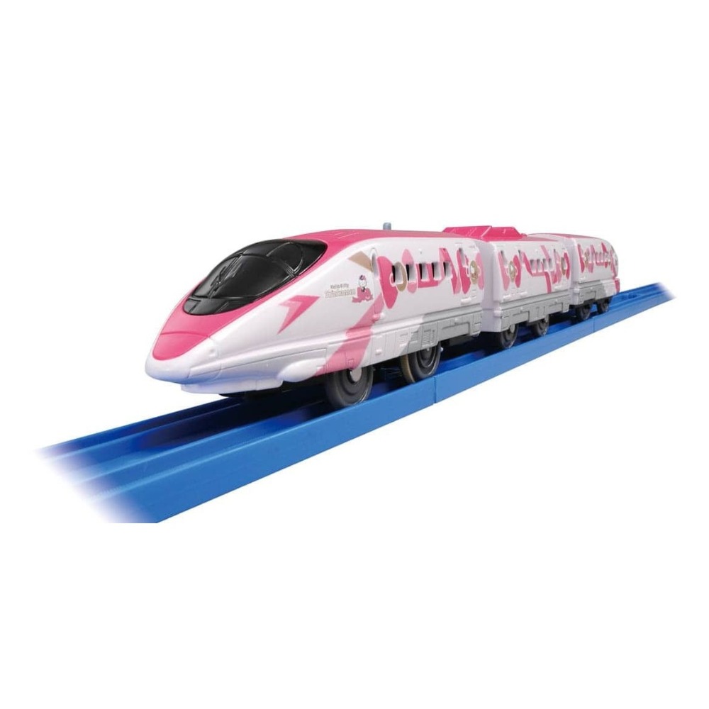 《HT》純日貨 多美 Plarail 鐵道王國火車S-18 Hello Kitty 500系新幹線列車189275-細節圖2