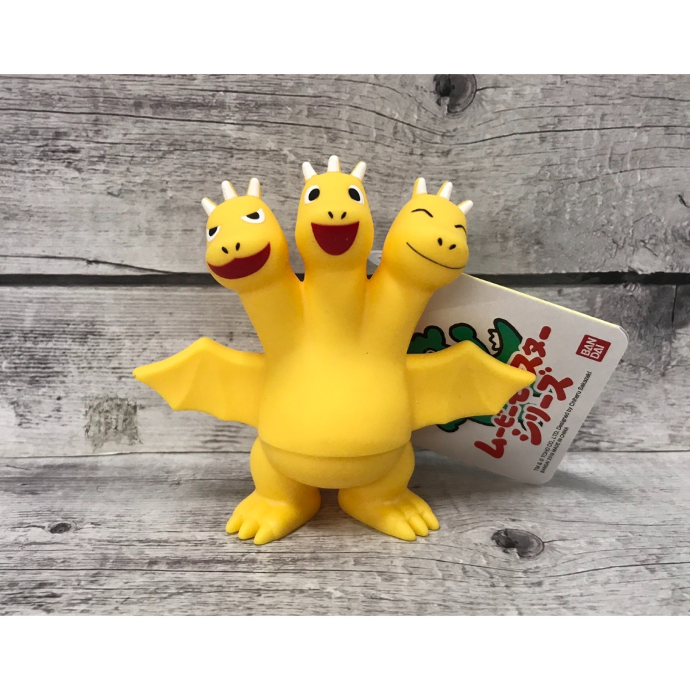 《HT》純日貨 BANDAI 電影怪獸系列 CHIBI GIDORA 基多拉 Q版軟膠公仔389491-細節圖3