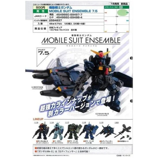 《HT》BANDAI 扭蛋 694977 轉蛋 重裝X重奏 MOBILE SUITE #7.5 小全4種 694977-細節圖3