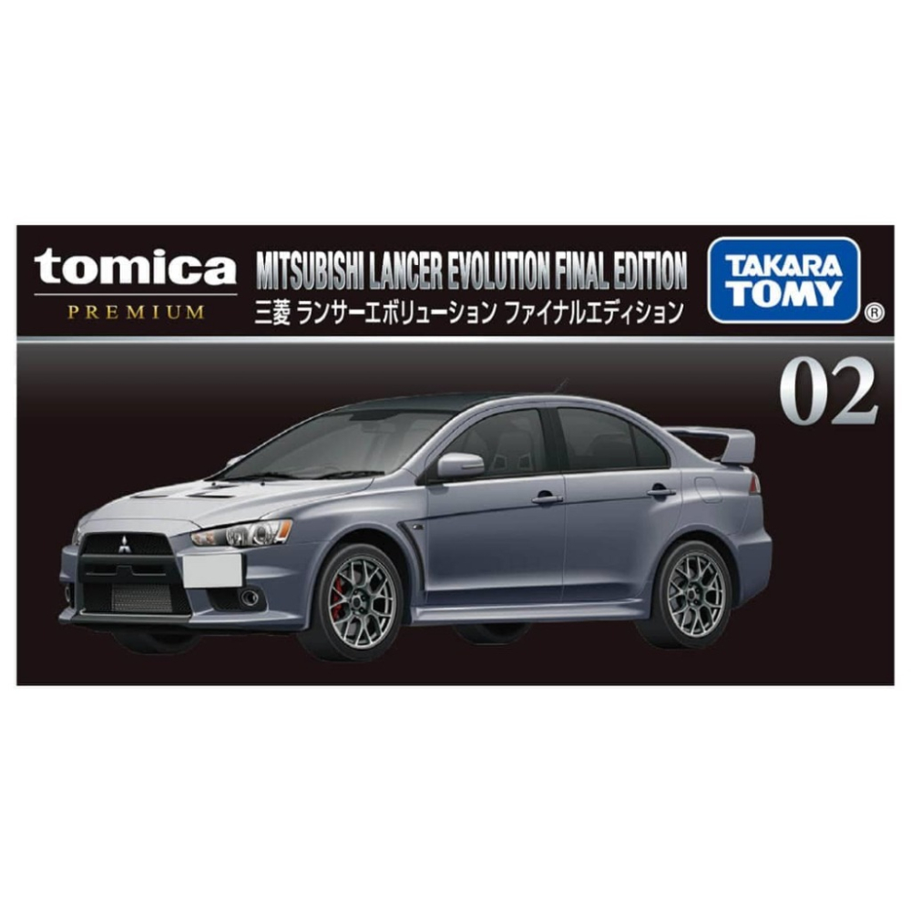 《HT》TOMICA 多美小汽車 黑盒 NO 02 三菱 LANCER EVOLUTION FINAL 298168-細節圖2