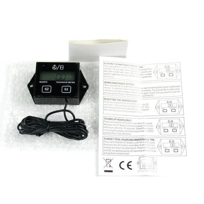 感應式引擎轉速表 數位顯示 2行程4行程引擎 割草機、鏈鋸機、機車轉速表 引擎工作時速表(設定定時保養) 現貨供應-細節圖6